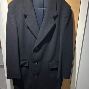 Men’s Classic Navy Wool Coat